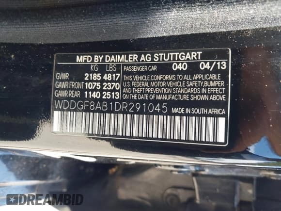 ✅ 2013 Mercedes-Benz C 300 Sport • VIN: WDDGF8AB1DR291045 • Лот: 43053358. Опубликован ранее на IAAI с пробегом 143 005 миль. Бесплатный доступ к архиву аукционных продаж из США и подробный отчёт об истории автомобиля на DreamBid. Изображение 9.