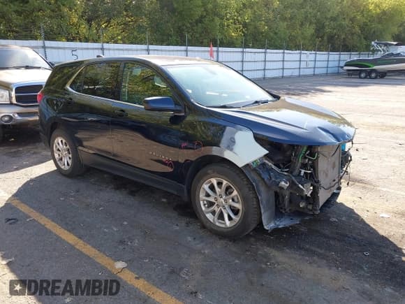 ✅ 2020 Chevrolet Equinox LT • VIN: 2GNAXTEV2L6160776 • Lot: 43321697. Listed on IAAI with 94,399 mi. Free auction sales archive from the USA and detailed vehicle history report at DreamBid. Image 1.