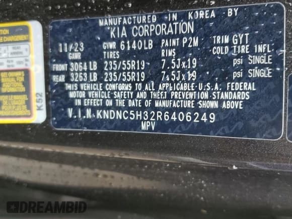 ✅ 2024 Kia Carnival EX • VIN: KNDNC5H32R6406249 • Лот: 82651955. Опубликован ранее на Copart с пробегом 29 460 миль. Бесплатный доступ к архиву аукционных продаж из США и подробный отчёт об истории автомобиля на DreamBid. Изображение 13.