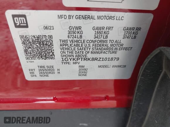 ✅ 2024 Cadillac LYRIQ Sport • VIN: 1GYKPTRK8RZ101879 • Лот: 43344271. Опубликован ранее на IAAI с пробегом 25 824 миль. Бесплатный доступ к архиву аукционных продаж из США и подробный отчёт об истории автомобиля на DreamBid. Изображение 9.