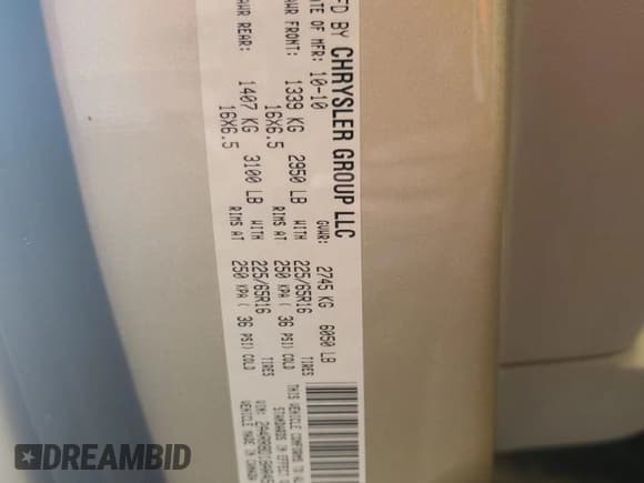 ✅ 2010 Chrysler Town & Country Touring Plus • VIN: 2A4RR8D18AR456960 • Lot: 84434365. Wystawiony na Copart z przebiegiem 171 736 mil. Bezpłatny archiwum sprzedaży aukcyjnych z USA i szczegółowy raport historii pojazdu na DreamBid. Zdjęcie 13.