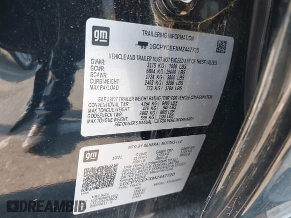 ✅ 2021 Chevrolet Silverado 1500 Custom Trail Boss • VIN: 1GCPYCEFXMZ447720 • Lot: 42997924. Wystawiony na IAAI z przebiegiem 39 845 mil. Bezpłatny archiwum sprzedaży aukcyjnych z USA i szczegółowy raport historii pojazdu na DreamBid. Zdjęcie 9.