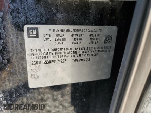 ✅ 2014 Cadillac XTS Livery • VIN: 2G61U5S3XE9174722 • Lot: 43349015. Wystawiony na Copart z przebiegiem 384 649 mil. Bezpłatny archiwum sprzedaży aukcyjnych z USA i szczegółowy raport historii pojazdu na DreamBid. Zdjęcie 12.