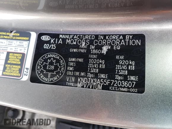 ✅ 2015 Kia Soul + • VIN: KNDJX3A55F7203607 • Lot: 87273345. Listed on Copart with 63,922 mi. Free auction sales archive from the USA and detailed vehicle history report at DreamBid. Image 13.