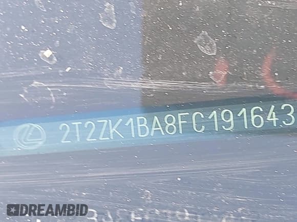 ✅ 2015 Lexus RX 350 • VIN: 2T2ZK1BA8FC191643 • Lot: 43681405. Listed on IAAI with 68,973 mi. Free auction sales archive from the USA and detailed vehicle history report at DreamBid. Image 17.