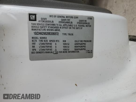 ✅ 2008 Chevrolet Silverado 2500HD 1LT • VIN: 1GCHK29628E206872 • Lot: 66462304. Wystawiony na Copart z przebiegiem 163 063 mil. Bezpłatny archiwum sprzedaży aukcyjnych z USA i szczegółowy raport historii pojazdu na DreamBid. Zdjęcie 12.