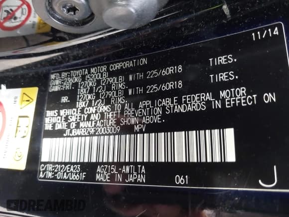 ✅ 2015 Lexus NX 200t • VIN: JTJBARBZ9F2003009 • Lot: 43172864. Listed on IAAI with Not provided. Free auction sales archive from the USA and detailed vehicle history report at DreamBid. Image 9.