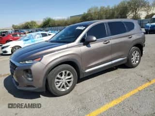 2019 Hyundai Santa Fe SE with VIN 5NMS23AD2KH081866, listed as a Copart auction lot 68176255 with 87,618 mi miles and Salvage title. Bid and sale history available at DreamBid. Image 1.