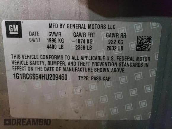 ✅ 2017 Chevrolet Volt LT • VIN: 1G1RC6S54HU209460 • Lot: 39062384. Wystawiony na Copart z przebiegiem 86 014 mil. Bezpłatny archiwum sprzedaży aukcyjnych z USA i szczegółowy raport historii pojazdu na DreamBid. Zdjęcie 12.