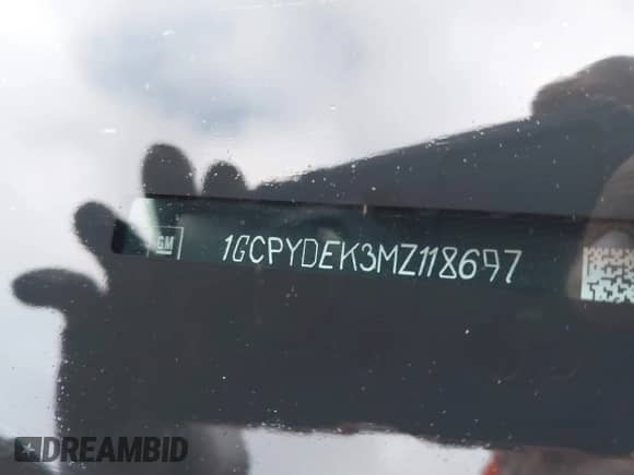 2021 Chevrolet Silverado 1500 LT z VIN 1GCPYDEK3MZ118697, wystawiony jako IAAI lot #43032451 z przebiegiem 59 529 mil mil oraz . Historia ofert i sprzedaży dostępna na DreamBid. Obrazek 9.