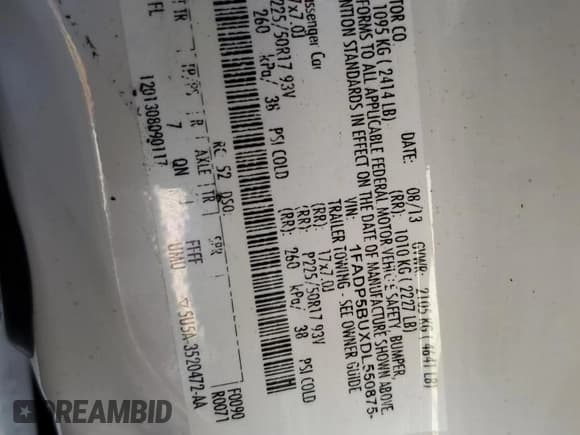 ✅ 2013 Ford C-Max SEL • VIN: 1FADP5BUXDL550875 • Лот: 55679315. Опубликован ранее на Copart с пробегом 105 889 миль. Бесплатный доступ к архиву аукционных продаж из США и подробный отчёт об истории автомобиля на DreamBid. Изображение 12.