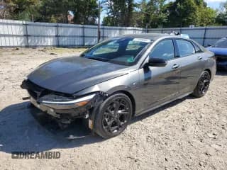 ✅ 2024 Hyundai Elantra N Line • VIN: KMHLR4DF3RU766413 • Лот: 71558655. Опубликован ранее на Copart с пробегом 9 849 миль. Бесплатный доступ к архиву аукционных продаж из США и подробный отчёт об истории автомобиля на DreamBid. Изображение 1.