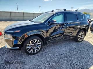 2023 Hyundai Santa Fe Calligraphy z VIN 5NMS5DAL7PH517834, wystawiony jako Copart lot #82006435 z przebiegiem 49 674 mil mil oraz Szkoda całkowita • Salvage title. Historia ofert i sprzedaży dostępna na DreamBid. Obrazek 1.