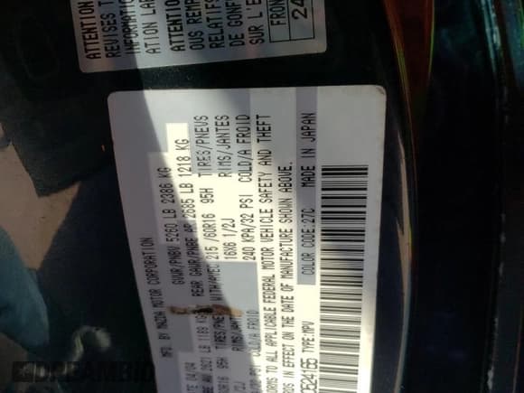 ✅ 2004 Mazda MPV LX • VIN: JM3LW28A740524165 • Лот: 50571435. Опубликован ранее на Copart с пробегом 201 189 миль. Бесплатный доступ к архиву аукционных продаж из США и подробный отчёт об истории автомобиля на DreamBid. Изображение 16.