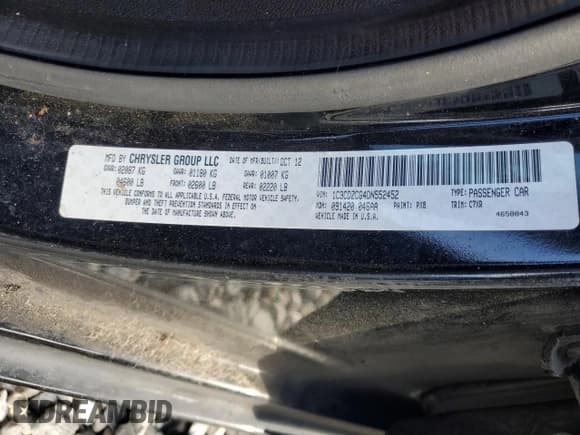 ✅ 2013 Dodge Avenger SXT • VIN: 1C3CDZCG4DN552452 • Лот: 41841365. Опубликован ранее на Copart с пробегом 141 424 миль. Бесплатный доступ к архиву аукционных продаж из США и подробный отчёт об истории автомобиля на DreamBid. Изображение 14.