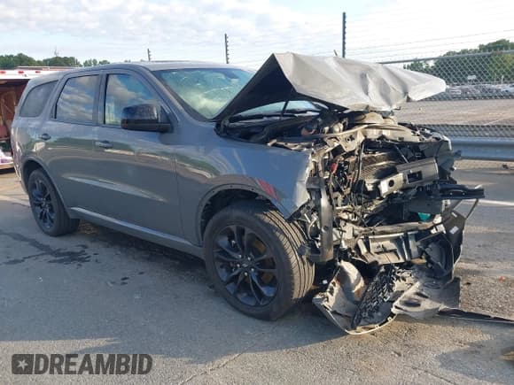 ✅ 2021 Dodge Durango GT Plus • VIN: 1C4RDHDG4MC750121 • Lot: 42160722. Listed on IAAI with 87,321 mi. Free auction sales archive from the USA and detailed vehicle history report at DreamBid. Image 1.