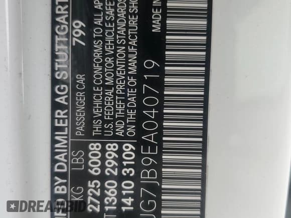 ✅ 2014 Mercedes-Benz S 63 AMG • VIN: WDDUG7JB9EA040719 • Лот: 92913175. Опубликован ранее на Copart с пробегом 109 970 миль. Бесплатный доступ к архиву аукционных продаж из США и подробный отчёт об истории автомобиля на DreamBid. Изображение 12.