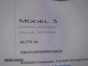 ✅ 2022 Tesla Model 3 Long Range • VIN: 5YJ3E1EB8NF212930 • Lot: 41658127. Wystawiony na IAAI z przebiegiem 43 773 mil. Bezpłatny archiwum sprzedaży aukcyjnych z USA i szczegółowy raport historii pojazdu na DreamBid. Zdjęcie 16.