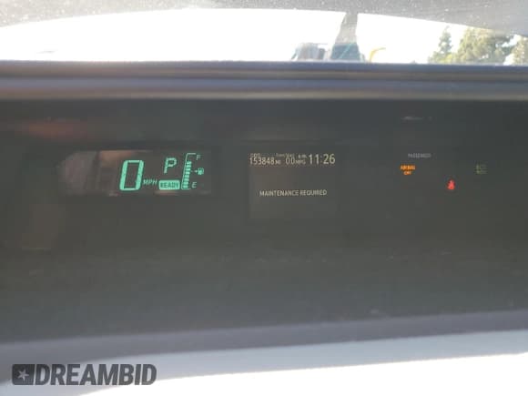 ✅ 2012 Toyota Prius One • VIN: JTDKDTB30C1024948 • Lot: 85423415. Listed on Copart with 153,848 mi. Free auction sales archive from the USA and detailed vehicle history report at DreamBid. Image 9.