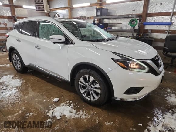 ✅ 2018 Nissan Murano SV • VIN: 5N1AZ2MH2JN185335 • Lot: 91929535. Listed on Copart with 101,163 mi. Free auction sales archive from the USA and detailed vehicle history report at DreamBid. Image 4.