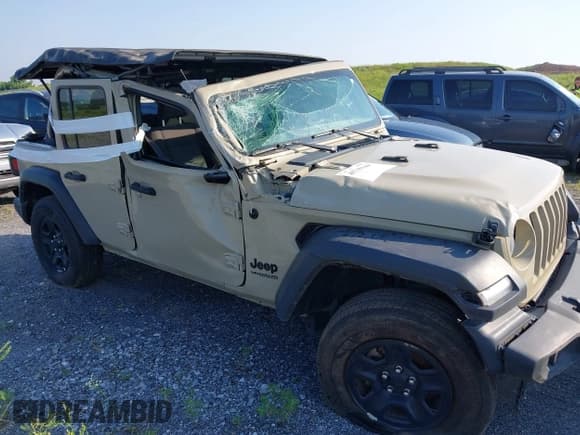✅ 2022 Jeep Wrangler Unlimited Sport S • VIN: 1C4HJXDG4NW277416 • Lot: 41785144. Listed on IAAI with 22,811 mi. Free auction sales archive from the USA and detailed vehicle history report at DreamBid. Image 6.