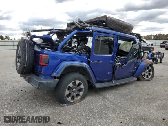 ✅ 2020 Jeep Wrangler Unlimited Sahara Altitude • VIN: 1C4HJXEG3LW327699 • Lot: 81929904. Listed on Copart with Not provided. Free auction sales archive from the USA and detailed vehicle history report at DreamBid. Image 3.