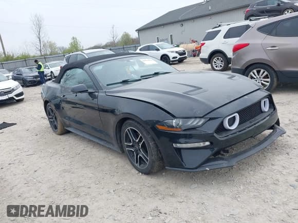✅ 2018 Ford Mustang EcoBoost Premium • VIN: 1FATP8UH5J5111239 • Lot: 42021034. Listed on IAAI with 96,986 mi. Free auction sales archive from the USA and detailed vehicle history report at DreamBid. Image 1.