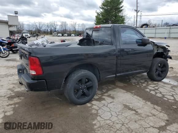 2016 Ram 1500 Express with VIN 3C6JR7AT1GG240487, listed as a Copart auction lot 81378904 with 102,480 mi miles and Salvage title. Bid and sale history available at DreamBid. Image 3.