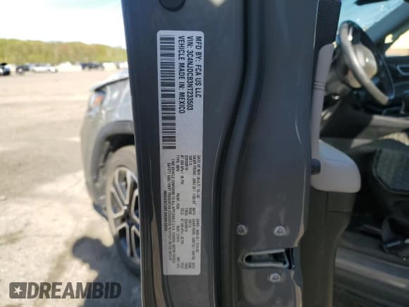 ✅ 2022 Jeep Compass High Altitude • VIN: 3C4NJDCB3NT233503 • Лот: 54115455. Опубликован ранее на Copart с пробегом Не указан. Бесплатный доступ к архиву аукционных продаж из США и подробный отчёт об истории автомобиля на DreamBid. Изображение 13.