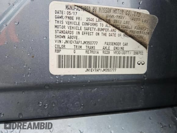 ✅ 2018 Infiniti Q50 Luxe • VIN: JN1EV7AP1JM350777 • Лот: 89716335. Опубликован ранее на Copart с пробегом 178 410 миль. Бесплатный доступ к архиву аукционных продаж из США и подробный отчёт об истории автомобиля на DreamBid. Изображение 12.