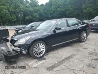 2014 Hyundai Equus Signature z VIN KMHGH4JH7EU075180, wystawiony jako Copart lot #59835695 z przebiegiem 125 817 mil mil oraz Szkoda całkowita • Salvage title. Historia ofert i sprzedaży dostępna na DreamBid. Obrazek 1.