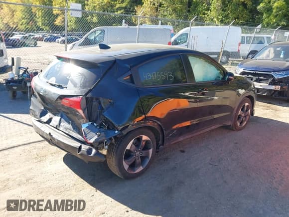 ✅ 2018 Honda HR-V EX • VIN: 3CZRU6H56JG706265 • Lot: 43475593. Listed on IAAI with 88,845 mi. Free auction sales archive from the USA and detailed vehicle history report at DreamBid. Image 4.