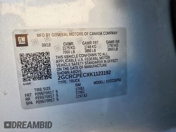 ✅ 2019 Chevrolet Silverado 1500 LT • VIN: 2GCRCPECXK1123192 • Lot: 91083685. Wystawiony na Copart z przebiegiem 164 837 mil. Bezpłatny archiwum sprzedaży aukcyjnych z USA i szczegółowy raport historii pojazdu na DreamBid. Zdjęcie 13.