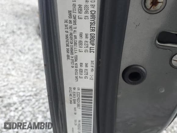 ✅ 2012 Dodge Challenger SXT • VIN: 2C3CDYAG3CH186617 • Лот: 68333824. Опубликован ранее на Copart с пробегом 189 417 миль. Бесплатный доступ к архиву аукционных продаж из США и подробный отчёт об истории автомобиля на DreamBid. Изображение 14.