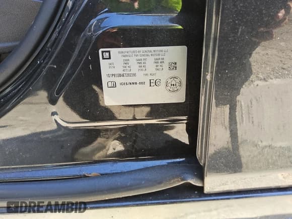 ✅ 2014 Chevrolet Cruze 2LT • VIN: 1G1PE5SB4E7282386 • Lot: 57478545. Listed on Copart with 103,945 mi. Free auction sales archive from the USA and detailed vehicle history report at DreamBid. Image 12.