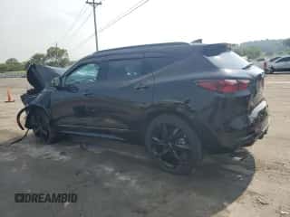 2020 Chevrolet Blazer RS with VIN 3GNKBERS7LS668628, listed as a Copart auction lot 67873214 with 25,786 mi miles and Salvage title. Bid and sale history available at DreamBid. Image 2.