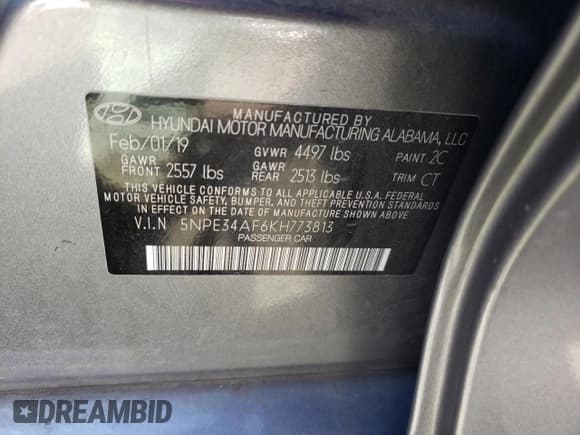 ✅ 2019 Hyundai Sonata SEL • VIN: 5NPE34AF6KH773813 • Лот: 48331433. Опубликован ранее на Copart с пробегом 60 266 миль. Бесплатный доступ к архиву аукционных продаж из США и подробный отчёт об истории автомобиля на DreamBid. Изображение 14.