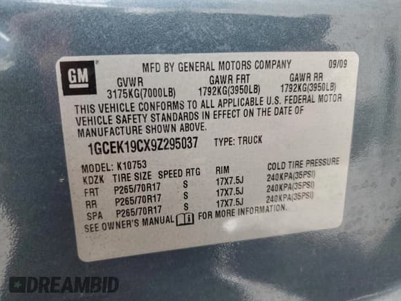 ✅ 2009 Chevrolet Silverado 1500 Work Truck • VIN: 1GCEK19CX9Z295037 • Lot: 92245885. Listed on Copart with 145,758 mi. Free auction sales archive from the USA and detailed vehicle history report at DreamBid. Image 12.