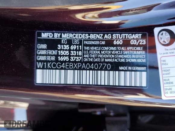 ✅ 2023 Mercedes-Benz EQS 580 • VIN: W1KCG4EBXPA040770 • Лот: 43034264. Опубликован ранее на Copart с пробегом Не указан. Бесплатный доступ к архиву аукционных продаж из США и подробный отчёт об истории автомобиля на DreamBid. Изображение 12.