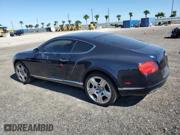 ✅ 2012 Bentley Continental GT • VIN: SCBFR7ZA4CC074208 • Lot: 90845745. Listed on Copart with 43,396 mi. Free auction sales archive from the USA and detailed vehicle history report at DreamBid. Image 2.