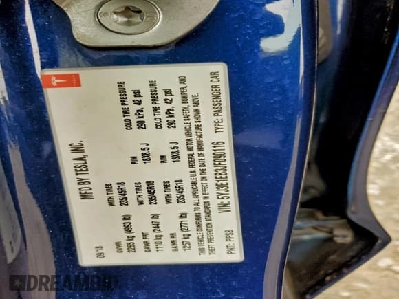 ✅ 2018 Tesla Model 3 Long Range Battery • VIN: 5YJ3E1EB3JF090116 • Lot: 94733945. Wystawiony na Copart z przebiegiem 46 706 mil. Bezpłatny archiwum sprzedaży aukcyjnych z USA i szczegółowy raport historii pojazdu na DreamBid. Zdjęcie 13.
