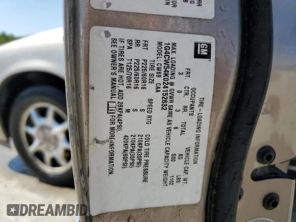 ✅ 2002 Buick Park Avenue • VIN: 1G4CW54K024152632 • Лот: 64860795. Опубликован ранее на Copart с пробегом 188 935 миль. Бесплатный доступ к архиву аукционных продаж из США и подробный отчёт об истории автомобиля на DreamBid. Изображение 13.