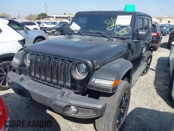 ✅ 2023 Jeep Wrangler Sahara • VIN: 1C4JJXP63PW672565 • Lot: 42831990. Listed on IAAI with 26,862 mi. Free auction sales archive from the USA and detailed vehicle history report at DreamBid. Image 2.