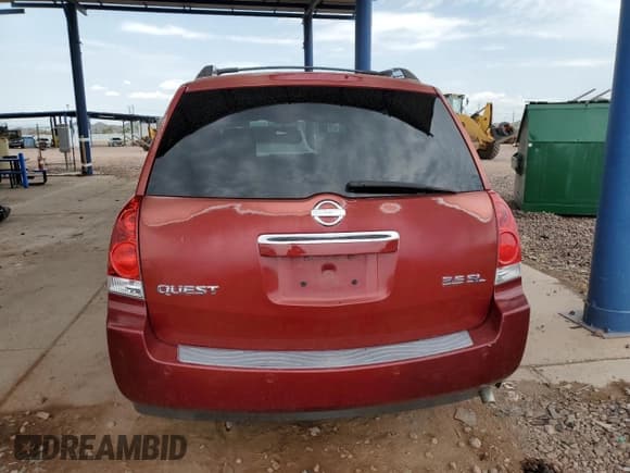✅ 2007 Nissan Quest • VIN: 5N1BV28U07N104476 • Lot: 64917215. Listed on Copart with 44,730 mi. Free auction sales archive from the USA and detailed vehicle history report at DreamBid. Image 6.