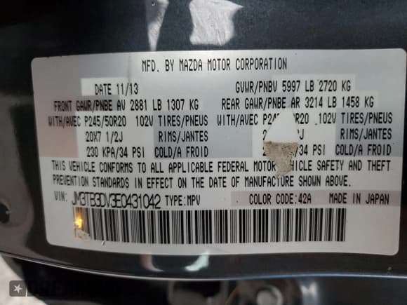 ✅ 2014 Mazda CX-9 Grand Touring • VIN: JM3TB3DV3E0431042 • Lot: 93771005. Wystawiony na Copart z przebiegiem 159 552 mil. Bezpłatny archiwum sprzedaży aukcyjnych z USA i szczegółowy raport historii pojazdu na DreamBid. Zdjęcie 13.