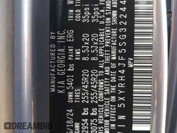 ✅ 2025 Kia Sorento EX • VIN: 5XYRH4JF5SG322446 • Lot: 80248455. Wystawiony na Copart z przebiegiem 12 005 mil. Bezpłatny archiwum sprzedaży aukcyjnych z USA i szczegółowy raport historii pojazdu na DreamBid. Zdjęcie 13.