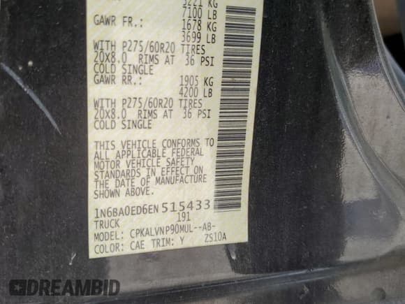 ✅ 2014 Nissan Titan SL • VIN: 1N6BA0ED6EN515433 • Лот: 68946085. Опубликован ранее на Copart с пробегом 144 269 миль. Бесплатный доступ к архиву аукционных продаж из США и подробный отчёт об истории автомобиля на DreamBid. Изображение 12.