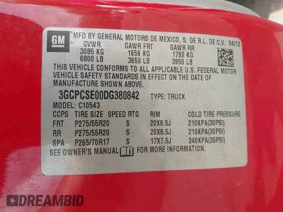 2013 Chevrolet Silverado 1500 LT с VIN 3GCPCSE00DG380842, выставлен на аукционе IAAI как лот 43295532 с пробегом 162 781 миль миль и . История ставок и продаж доступна на DreamBid. Изображение 9.