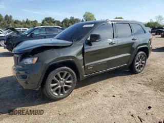 2016 Jeep Grand Cherokee Limited 75th Anniversary с VIN 1C4RJFBG8GC438372, выставлен на аукционе Copart как лот 84210195 с пробегом 130 237 миль миль и Списание • Salvage title. История ставок и продаж доступна на DreamBid. Изображение 1.