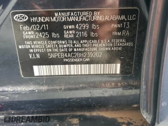 ✅ 2011 Hyundai Sonata GLS • VIN: 5NPEB4AC2BH239202 • Lot: 73046584. Wystawiony na Copart z przebiegiem 134 485 mil. Bezpłatny archiwum sprzedaży aukcyjnych z USA i szczegółowy raport historii pojazdu na DreamBid. Zdjęcie 14.